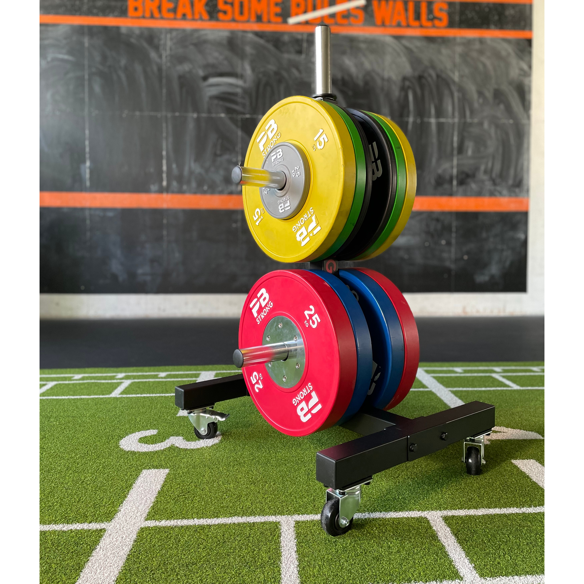 PB Strong : support à disques « Arbre », vertical et à roulettes