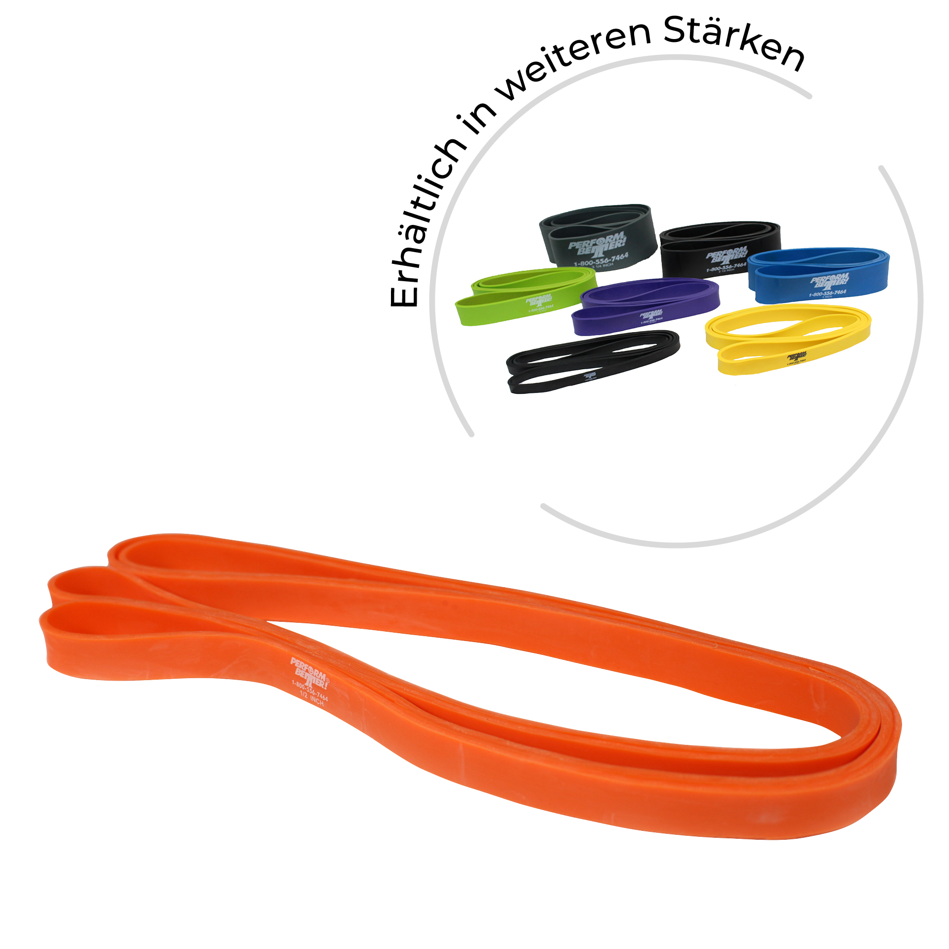 Superbands - 0,6 cm de large, 6 kg, orange, 5 mm d'épaisseur