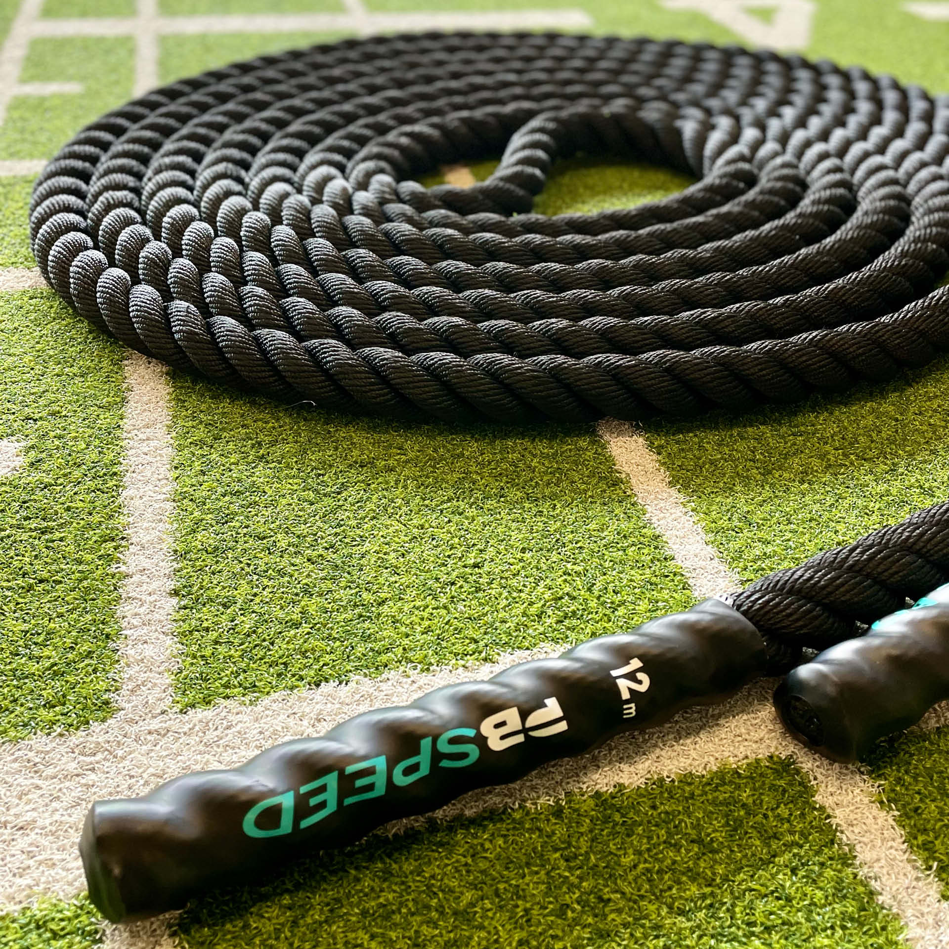 Corde d'entraînement PB Speed Training Rope Battle Rope 12 m x 38 mm, noire