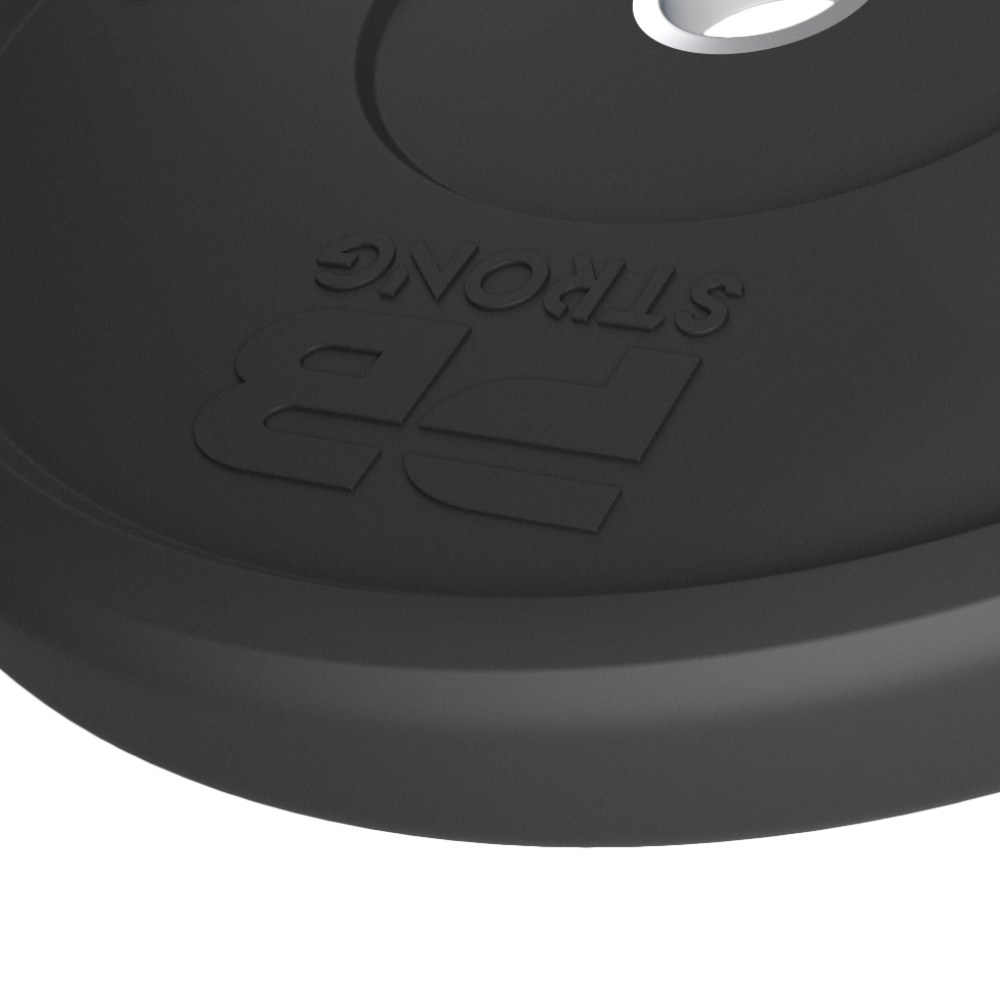 Disque d'haltère PB Strong en caoutchouc noir (à l'unité) 5 kg