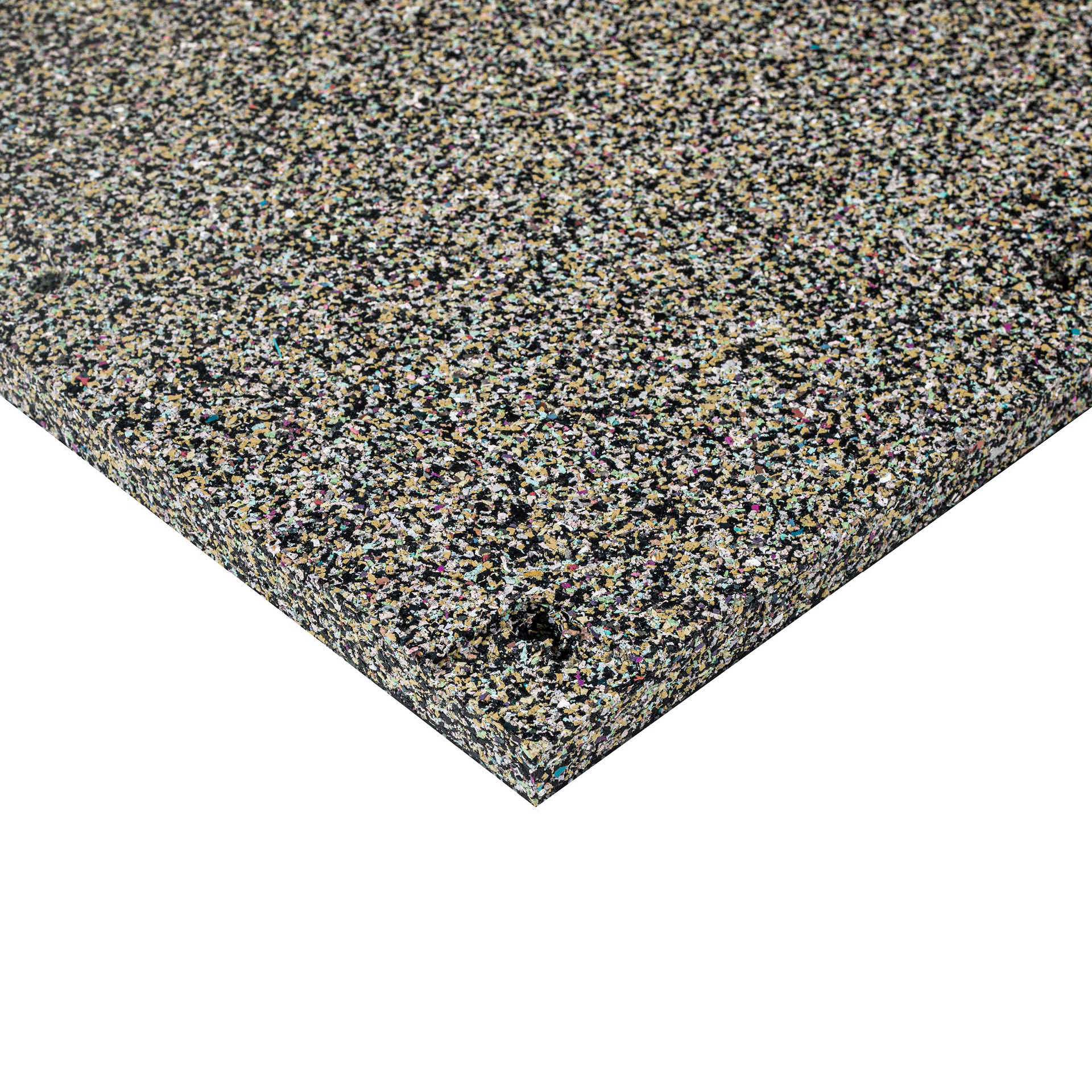 Tapis en caoutchouc R+T Connect 1 x 1 m / 20 mm (STONE / 70 % gris)