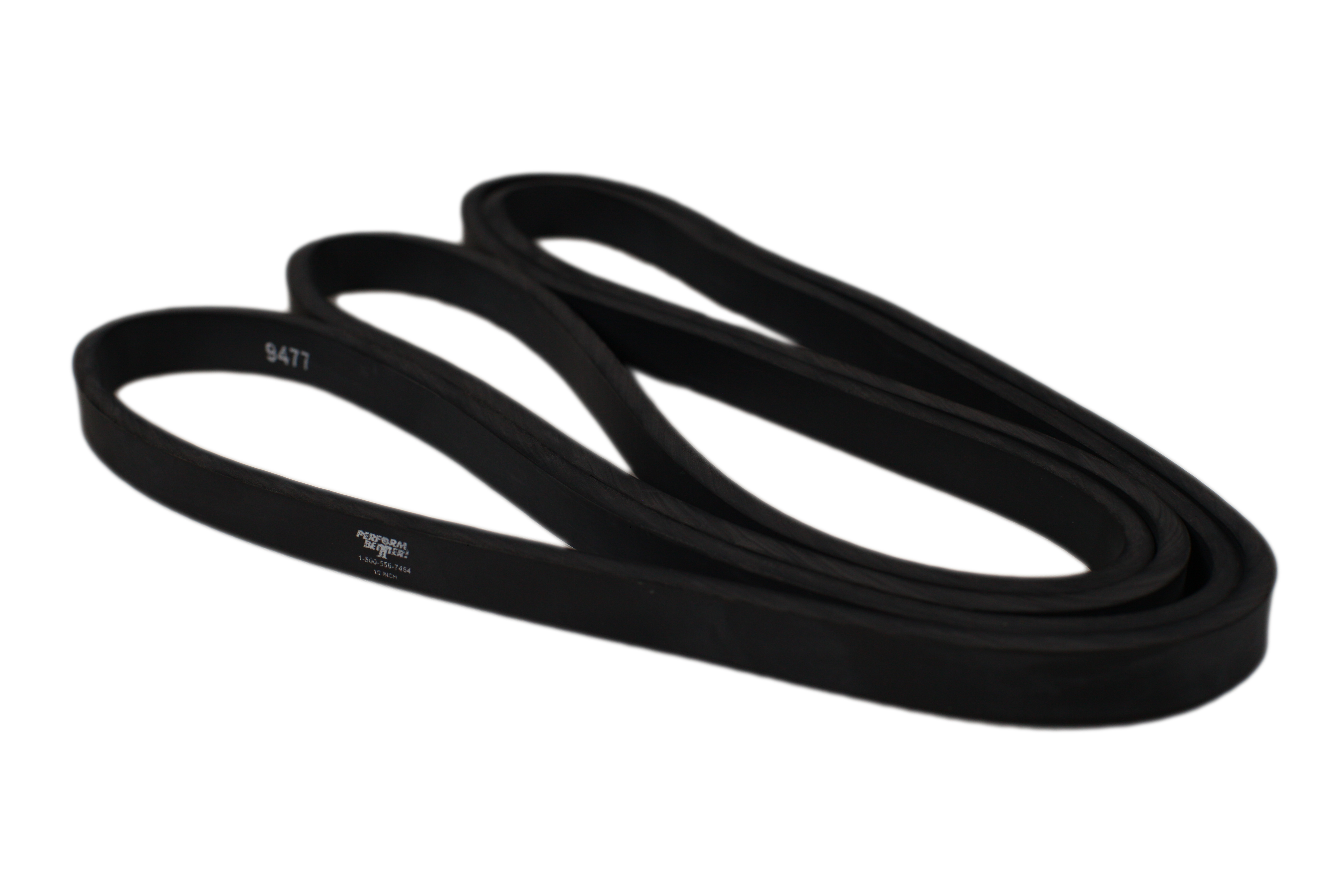 Superbands - 1,25 cm de large, 11 kg, noir (5 mm d'épaisseur)