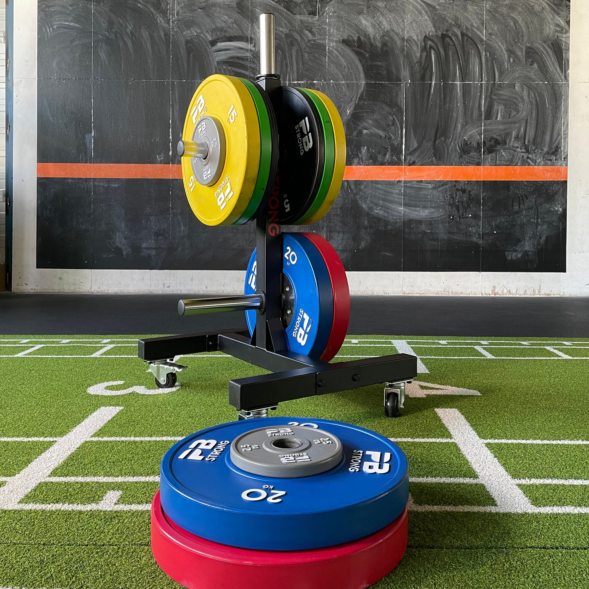 PB Strong : support à disques « Arbre », vertical et à roulettes