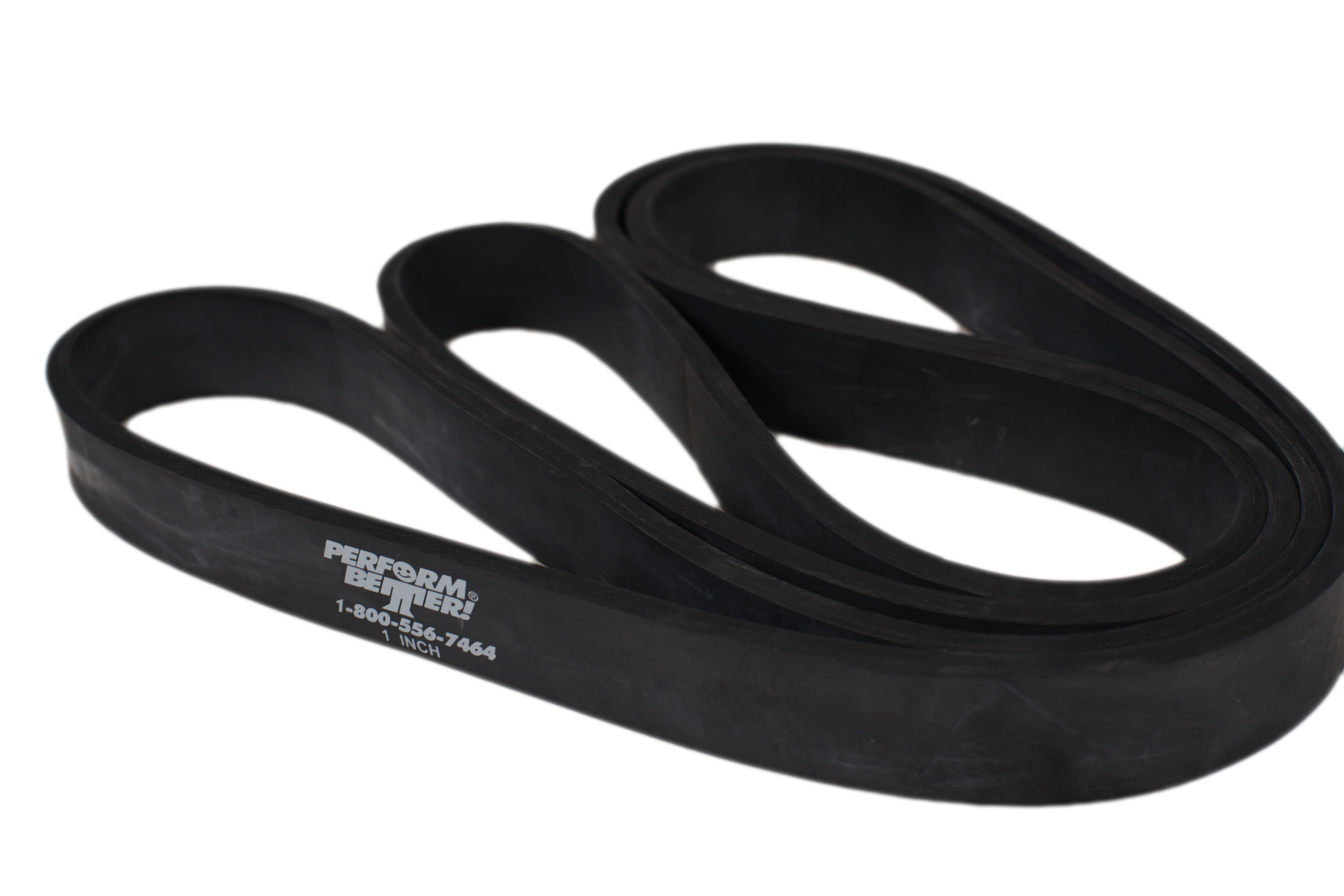 Superbands - 2,5 cm de large, 22 kg, noir (5 mm d'épaisseur)