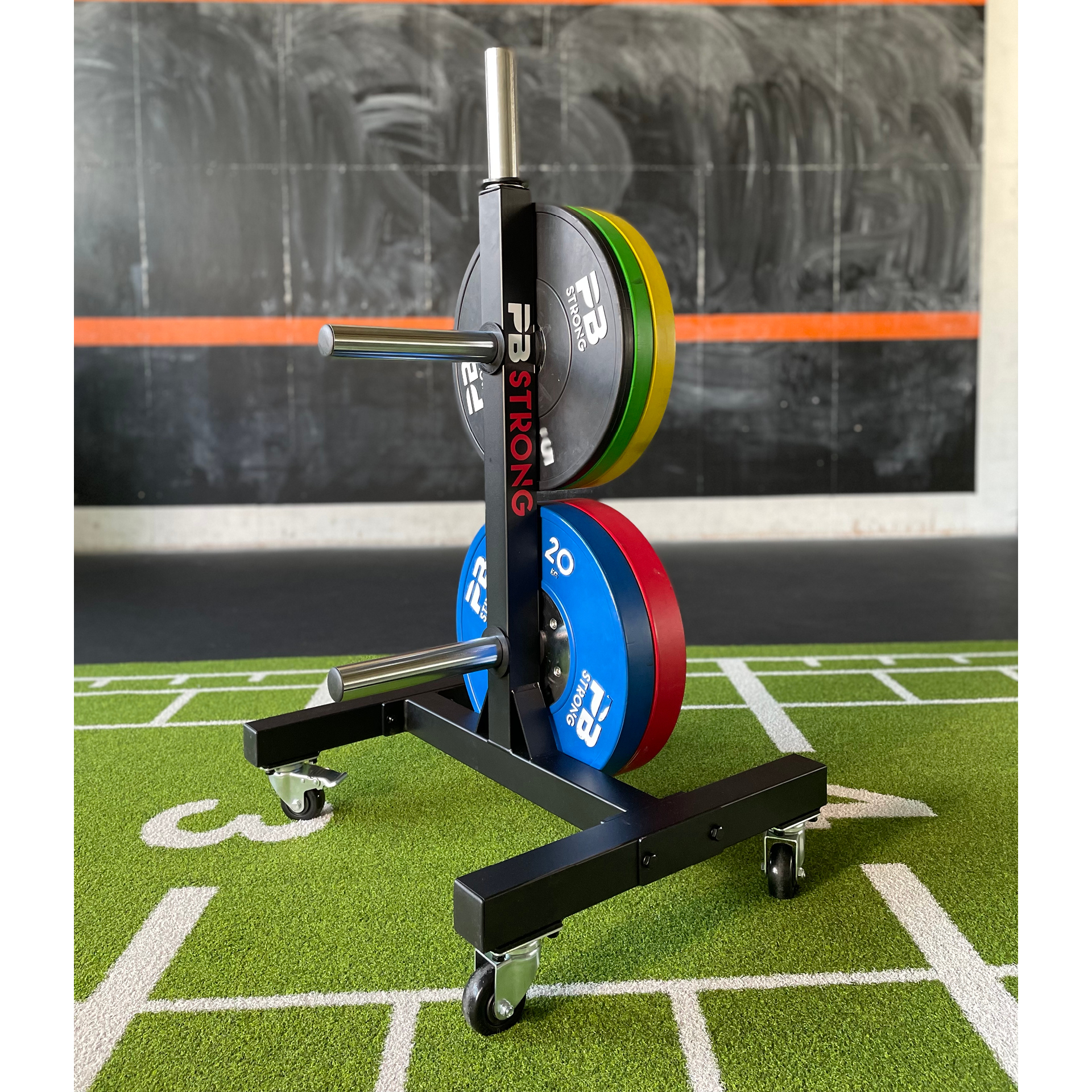 PB Strong : support à disques « Arbre », vertical et à roulettes