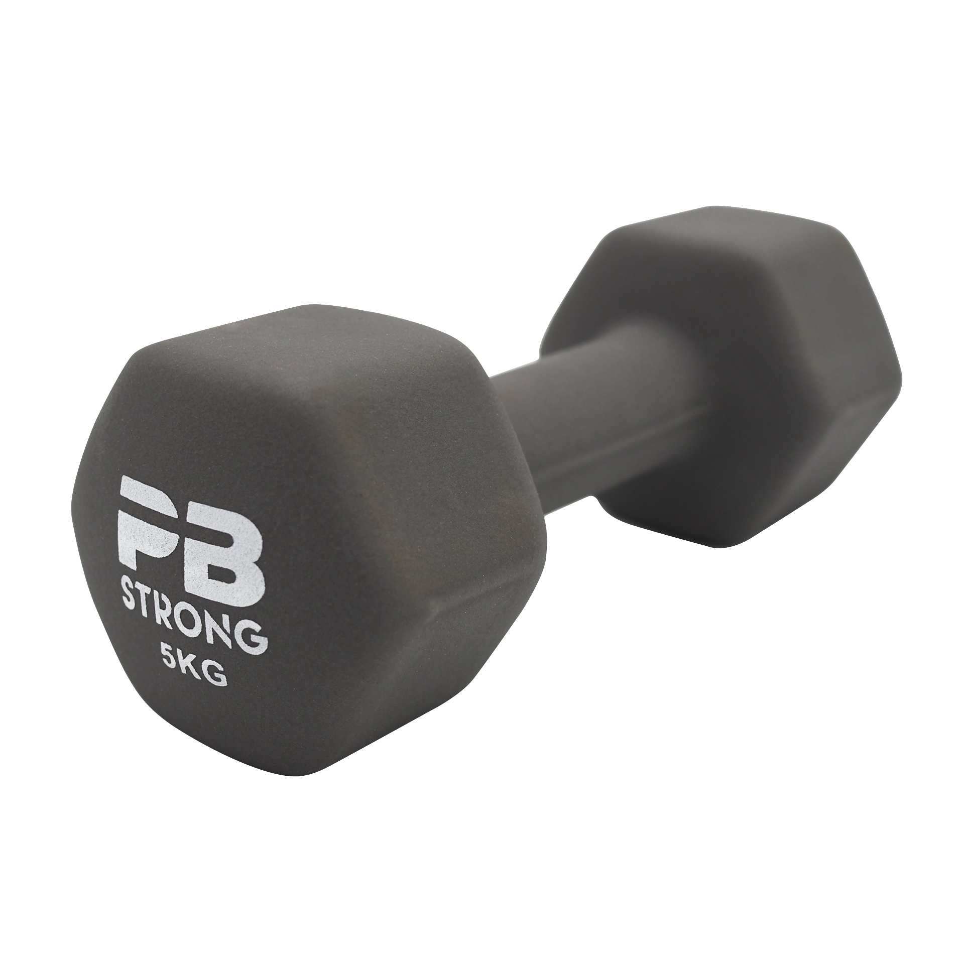 Haltère PB Strong en néoprène, gris (à l'unité) 5 kg