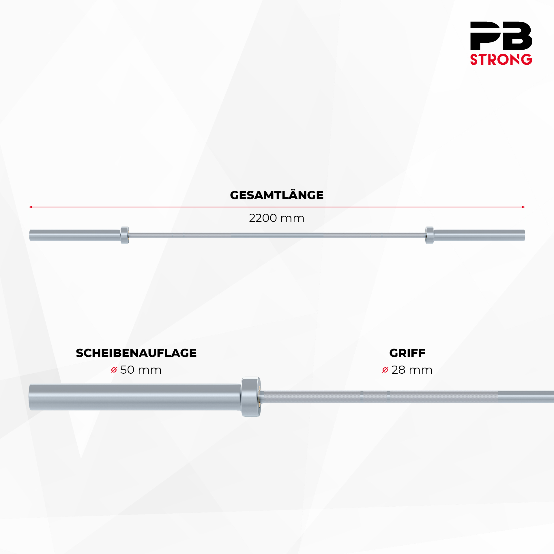 Barre d'haltères de compétition PB Strong Pro 20 kg