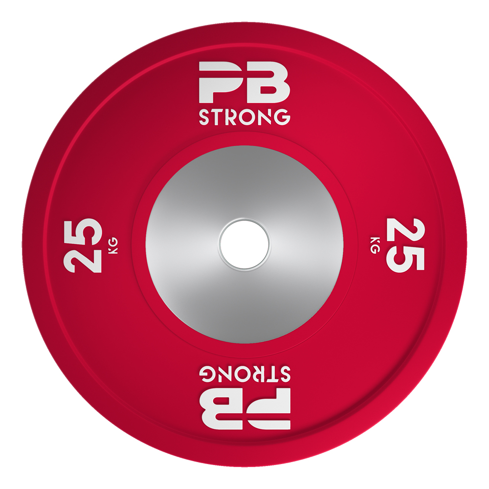 Disque d'haltère de compétition PB Strong (à l'unité) Rouge 25 kg