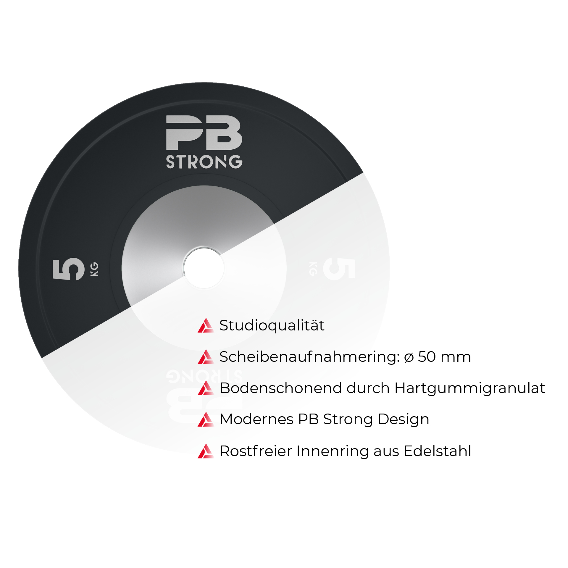 Disque d'haltère de compétition PB Strong (à l'unité) gris 2,5 kg