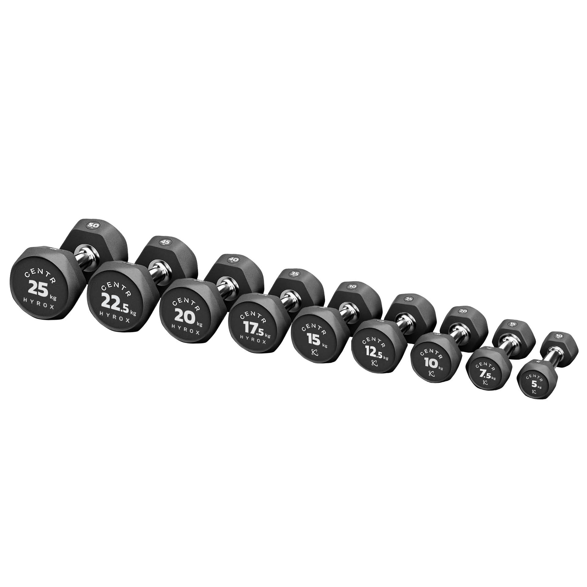 Haltère CENTR x HYROX en uréthane 10 kg  (pièce)