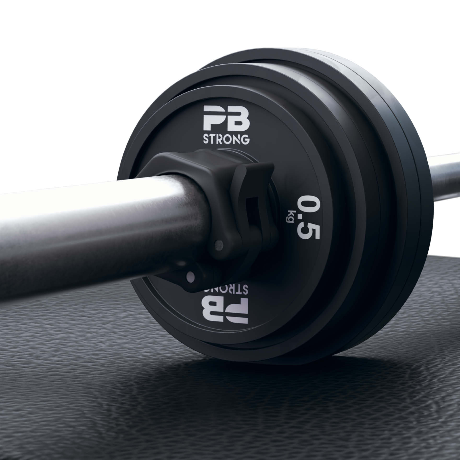 Disque d'haltère PB Strong en caoutchouc noir (à l'unité) 1 kg