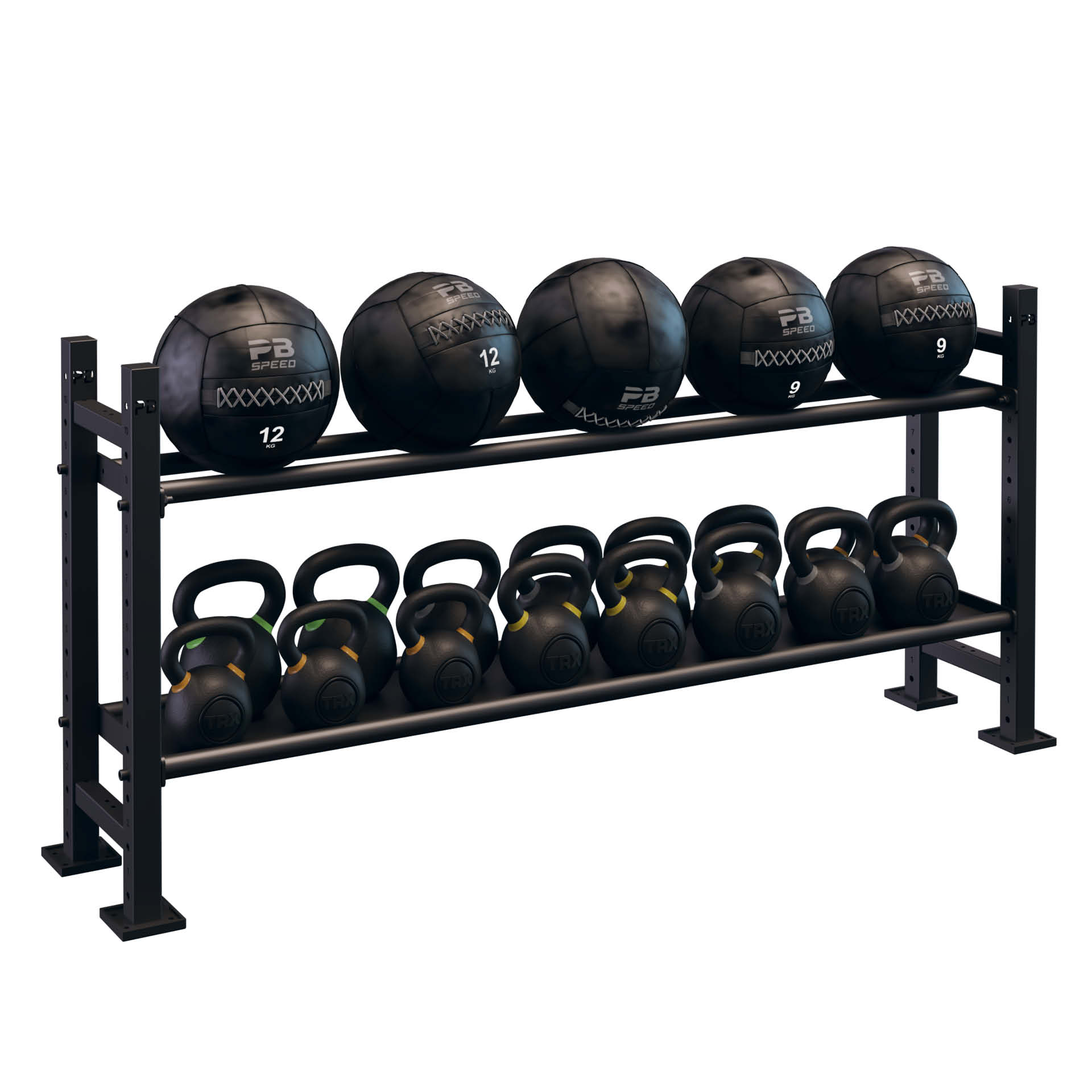 Perform Better Multi Storage, support pour ballons et kettlebells de 0,90 m, 2 étagères (lot)