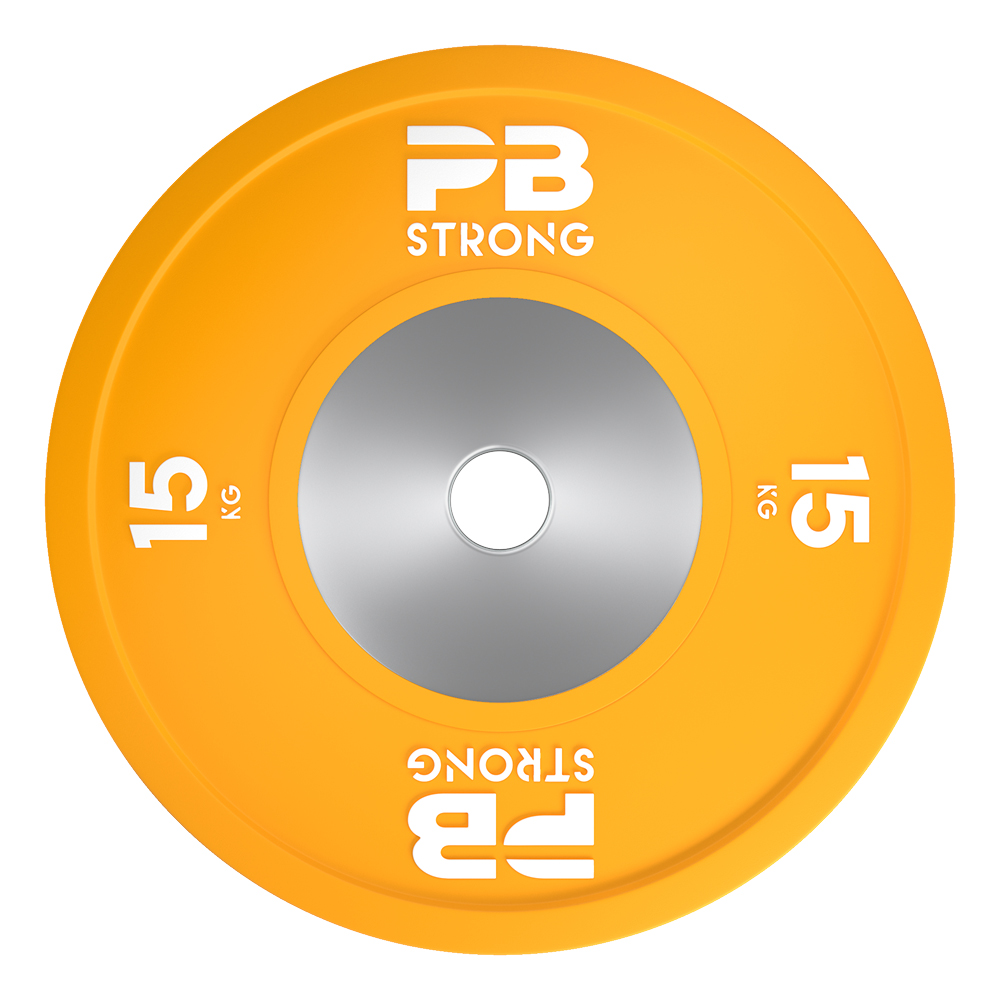 Disque d'haltère de compétition PB Strong (à l'unité) Jaune 15 kg