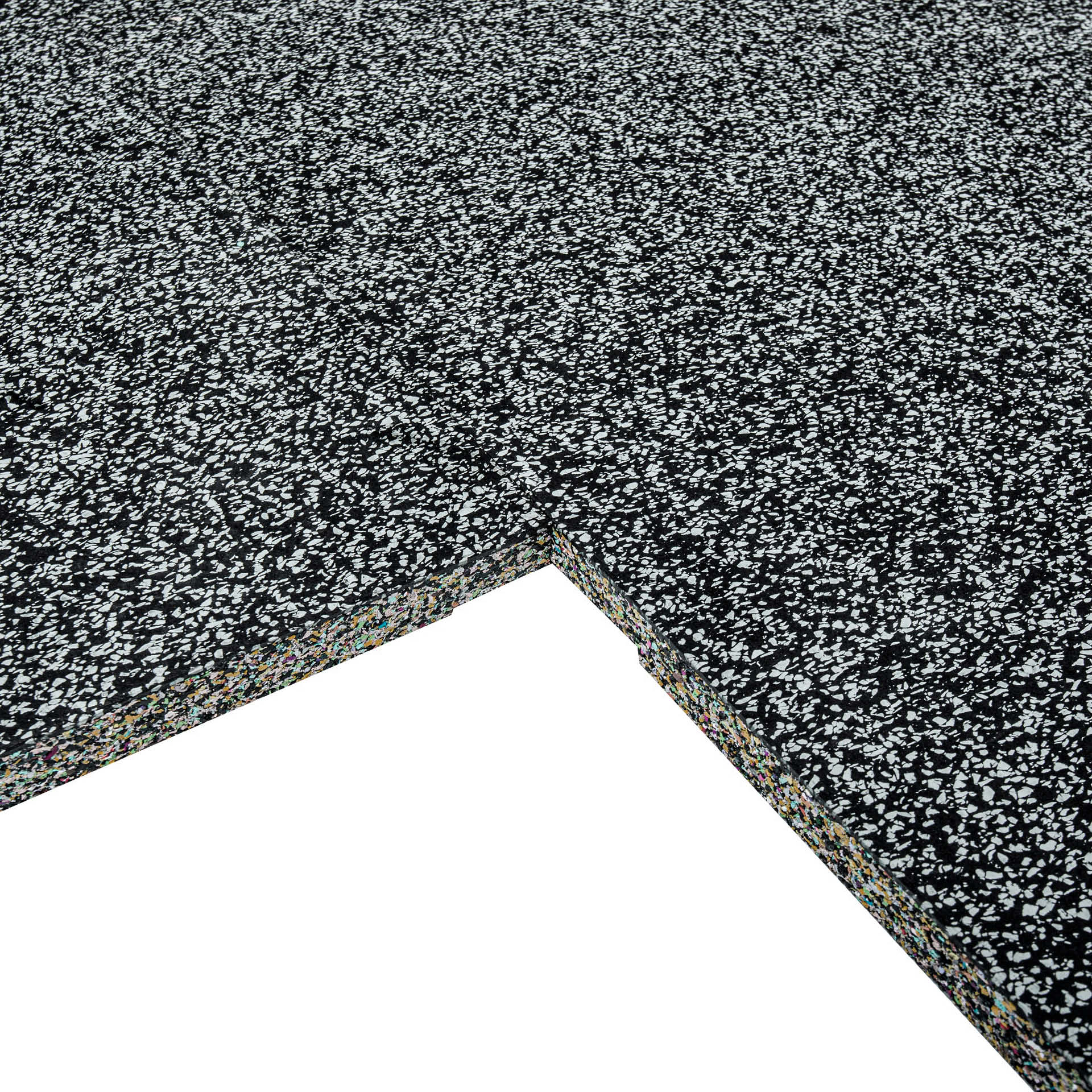 Tapis en caoutchouc R+T Connect 1 x 1 m / 20 mm (STONE / 70 % gris)