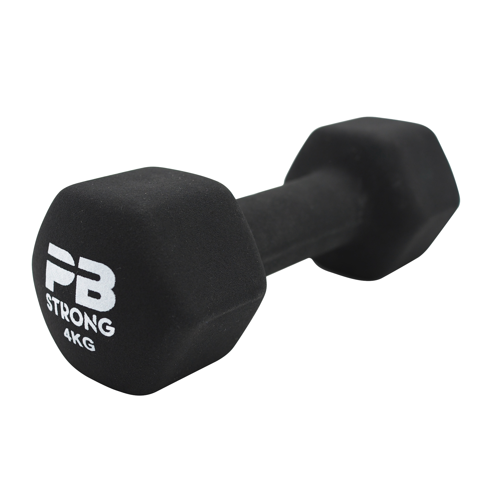 Haltère PB Strong en néoprène, noir (à l'unité) 4 kg