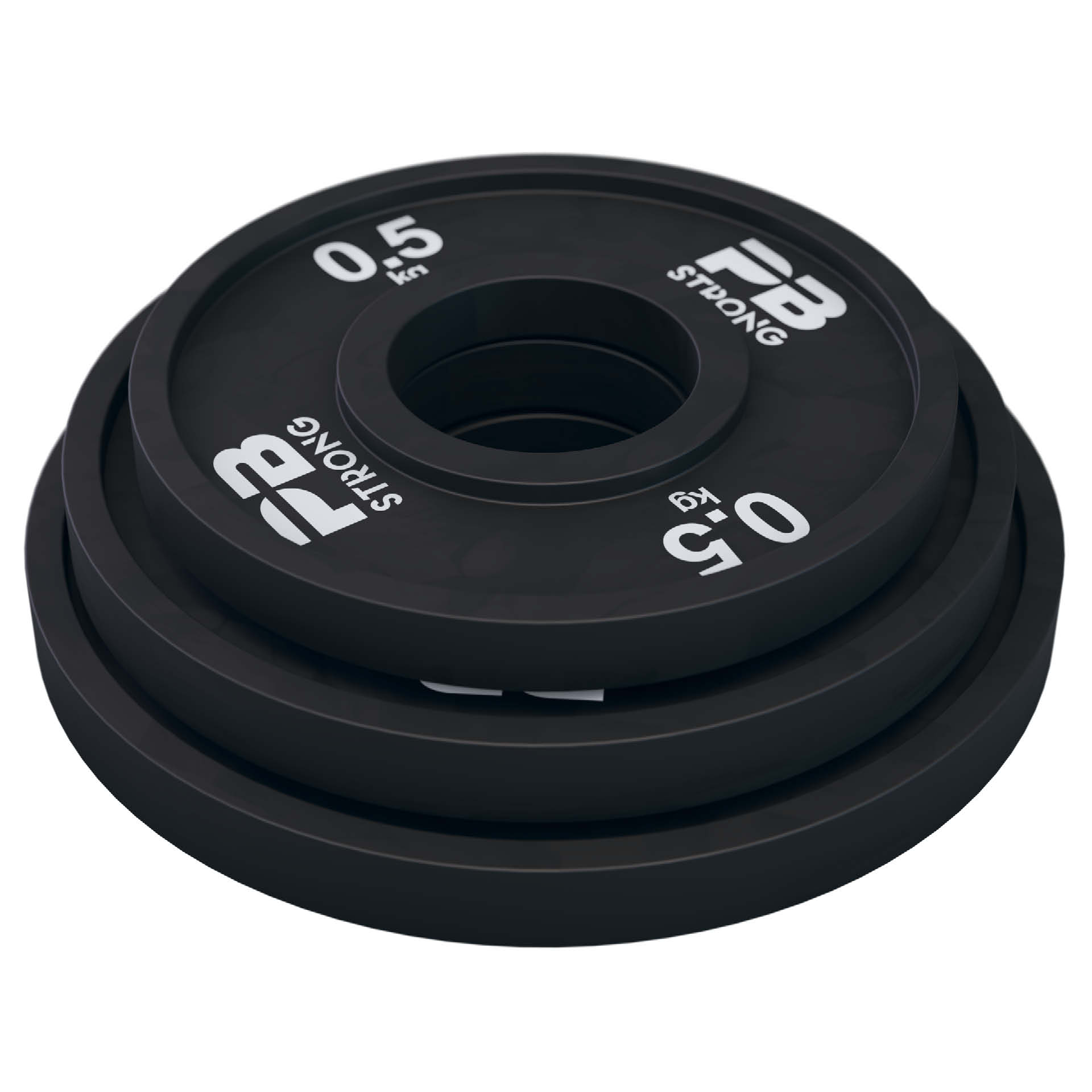 Disque d'haltère PB Strong en caoutchouc noir (à l'unité) 1 kg