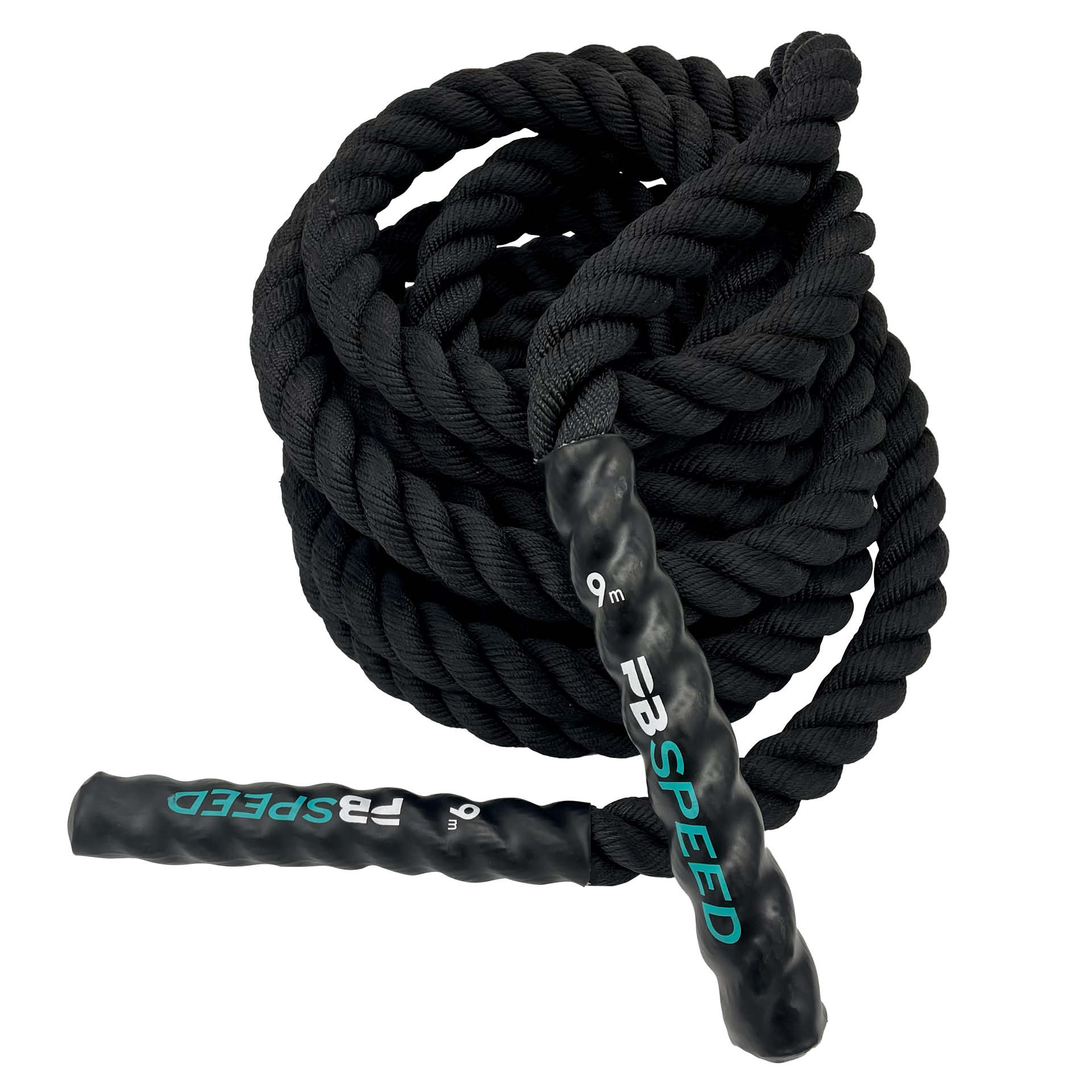 Corde d'entraînement PB Speed Training Rope Battle Rope 9 m x 38 mm, noire