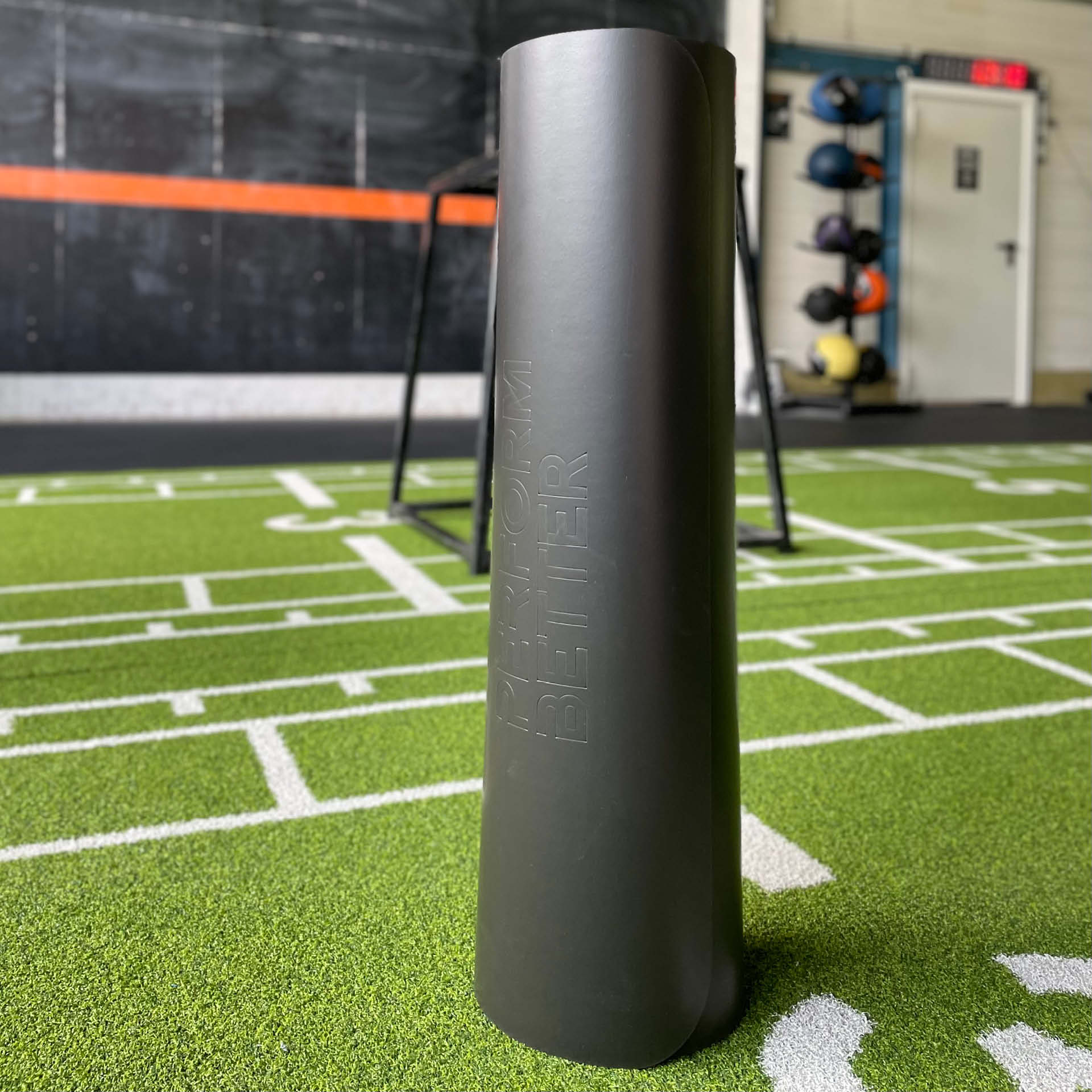 Tapis de fitness Perform Better, 1,4 m, noir, avec œillets