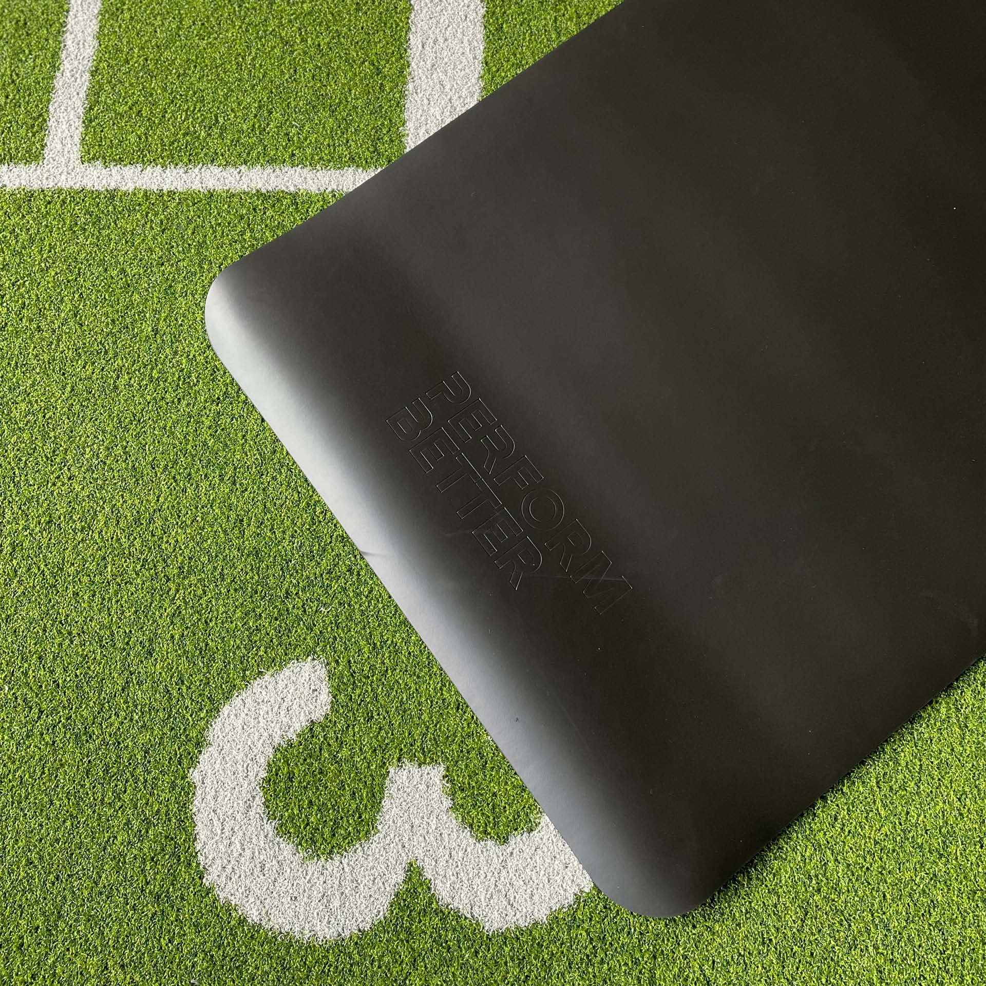 Tapis de fitness Perform Better, 1,4 m, noir, avec œillets