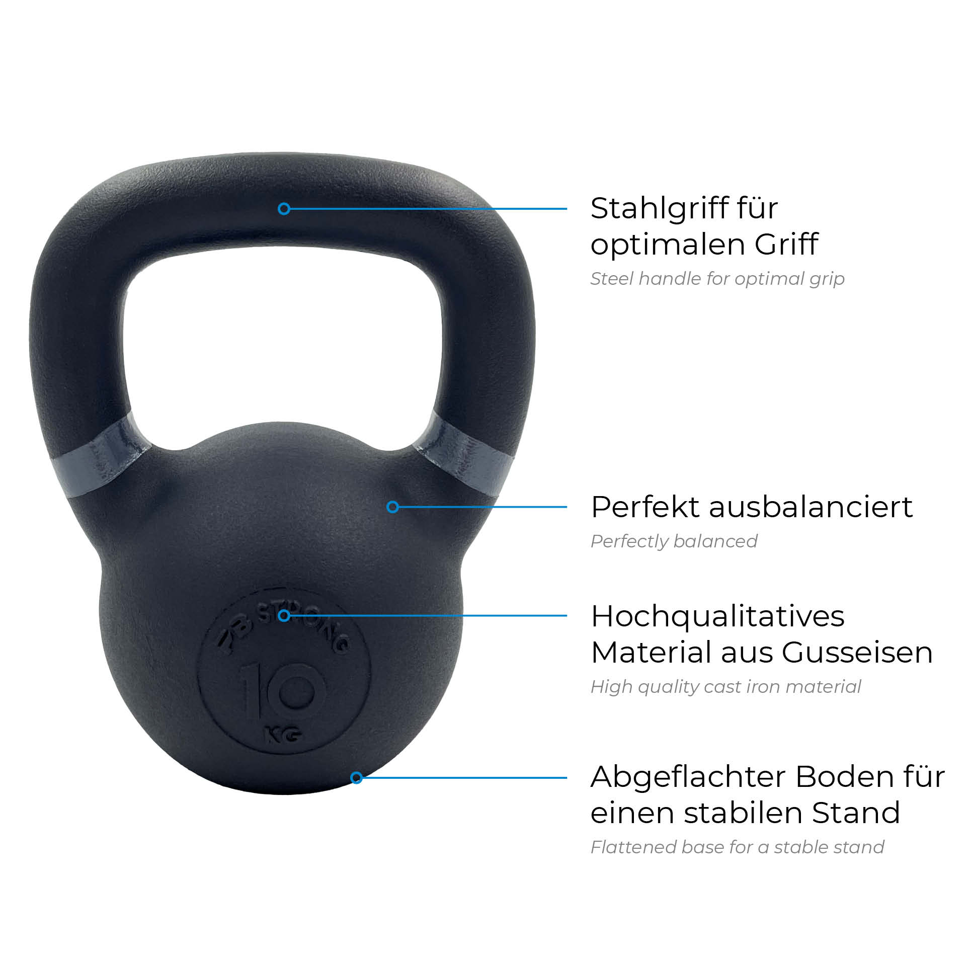 Kettlebell PB Strong Black 10 kg
