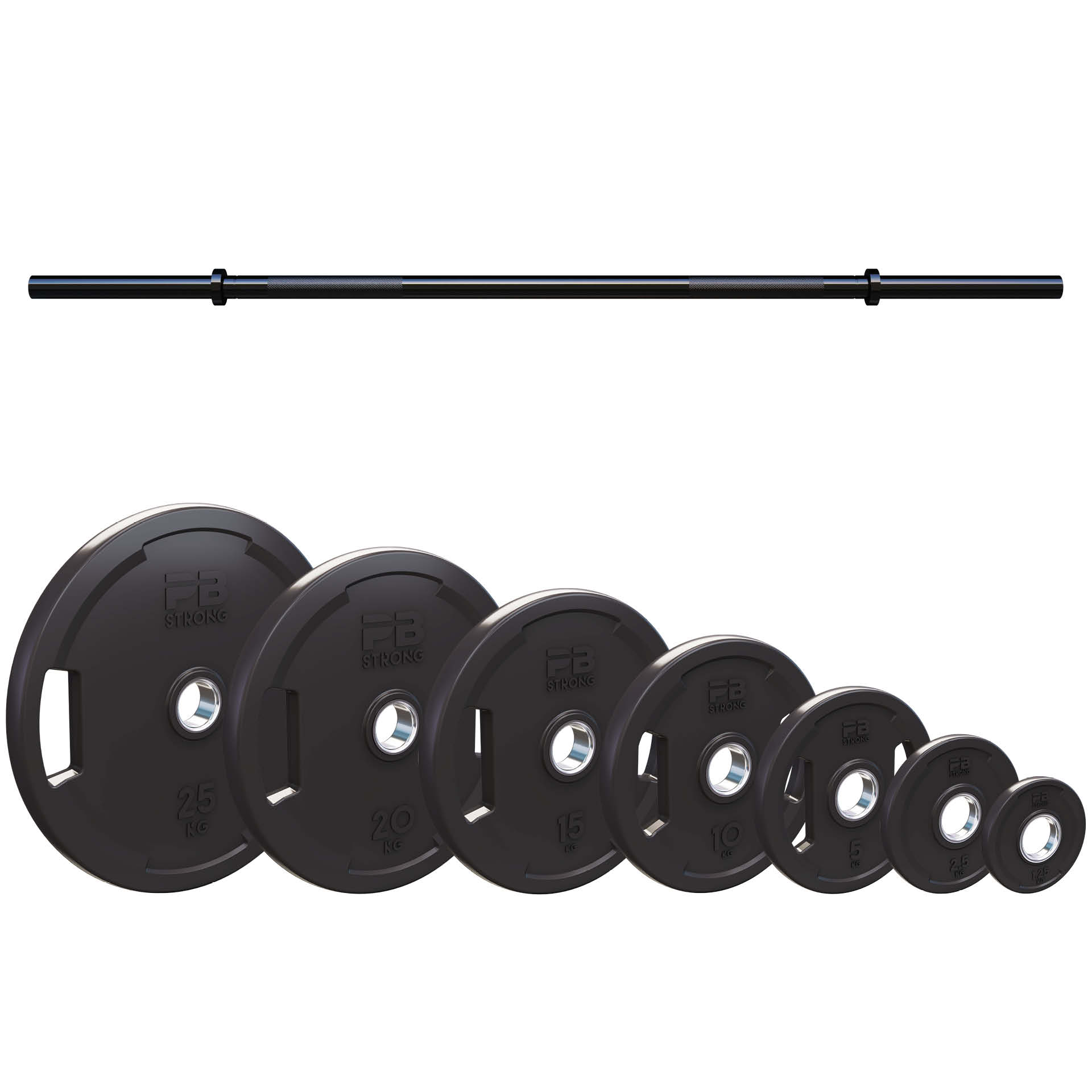 Disque d'haltère PB Strong à 2 poignées, en uréthane, 50 mm (à l'unité) 1,25 kg