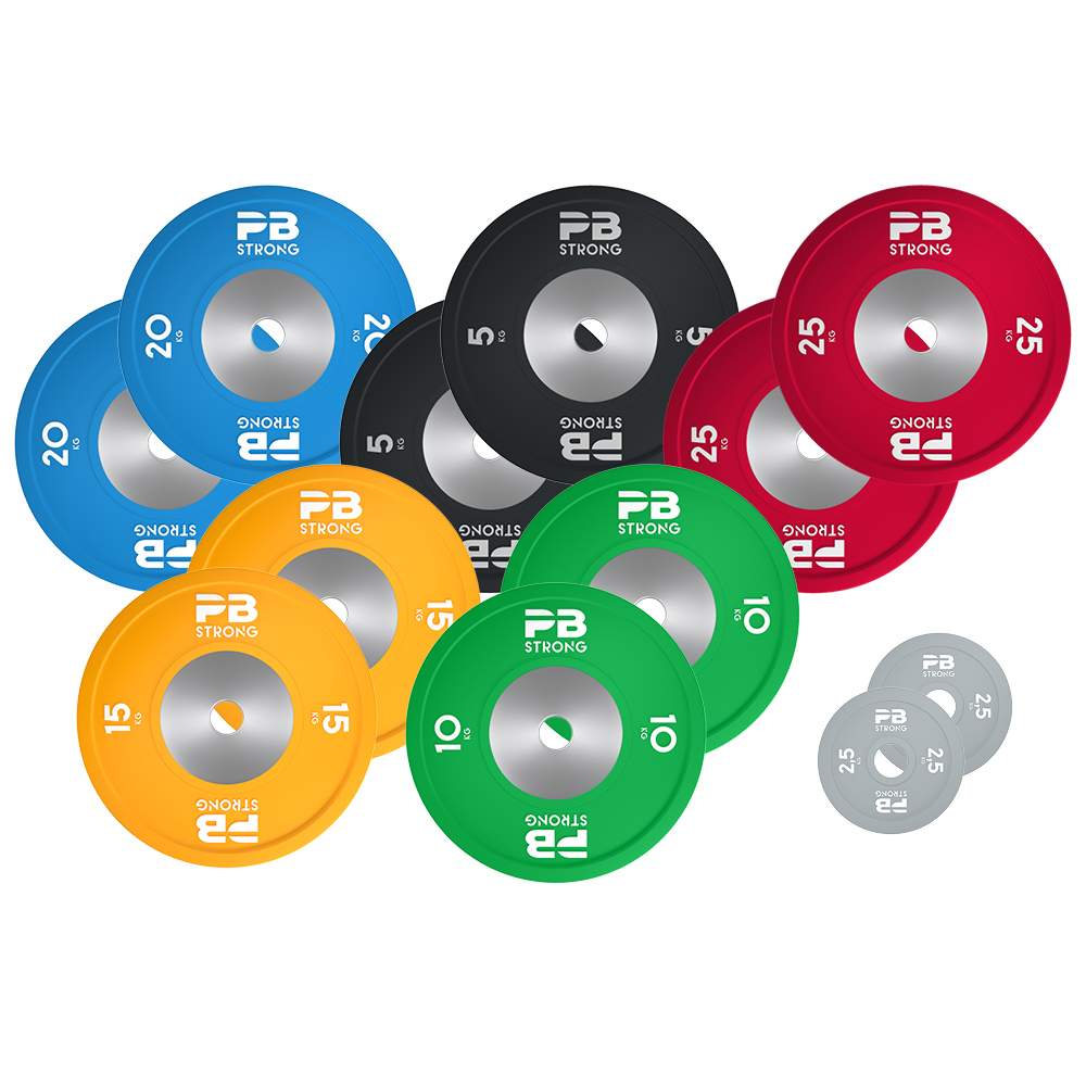 Ensemble de disques d'haltères PB Strong pour la compétition (ensemble)