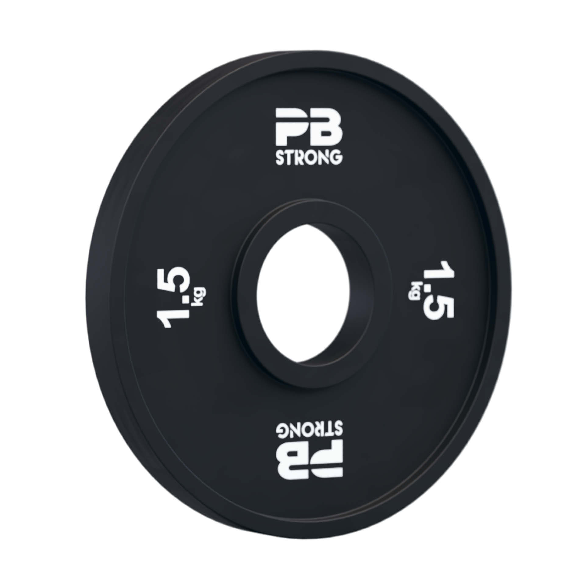 Disque d'haltère PB Strong en caoutchouc noir (à l'unité) 1,5 kg